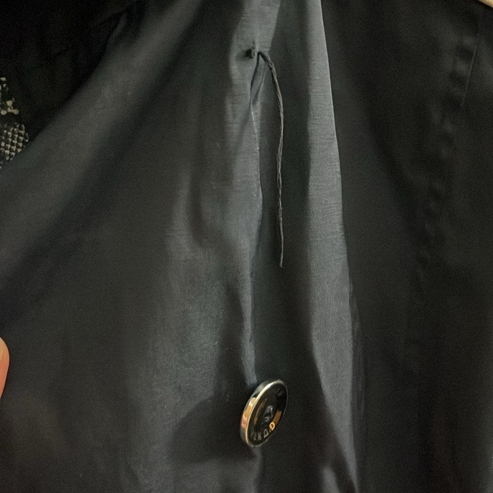 GUESS Women's Navy Trench Coat - Picture 6 of 7
